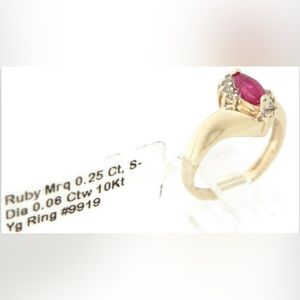 10k gold Ruby and Diamond ring